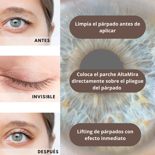 Parches invisibles para párpados caídos | Lifting inmediato y natural | LiftEye™