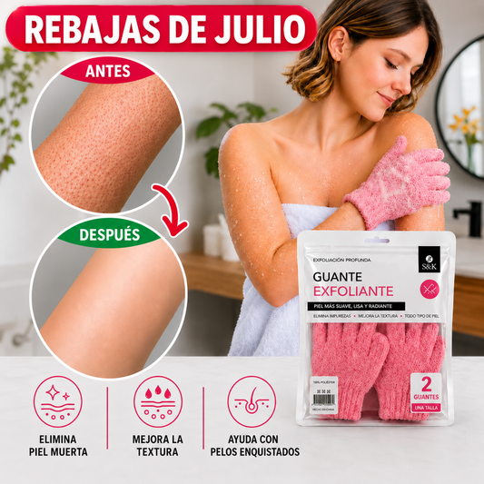 Guantes Exfoliantes Premium - Limpia Profundamente, Renueva la Piel y Elimina Impurezas | Exfolive™