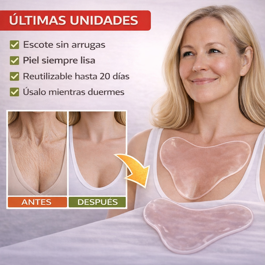 Almohadilla Antiarrugas de Escote Reutilizable SiliCura™ | Escote Liso sin Arrugas Mientras Duermes