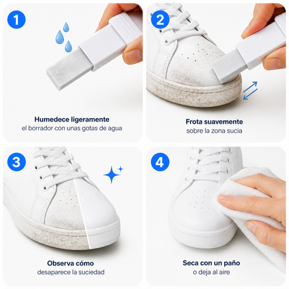 Borrador Limpiador de Zapatillas | Elimina Manchas y Suciedad Incrustada sin Productos | SpotFix™
