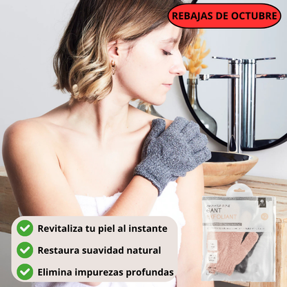 Guantes Exfoliantes Premium - Limpia Profundamente, Renueva la Piel y Elimina Impurezas | Exfolive™